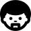Man face with goatee