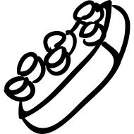 Lego piece hand drawn outlined toy
