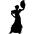 Flamenco woman female silhouette dancing