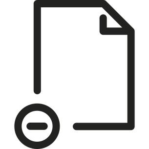 File with Minus Sign