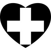 Heart flag of Swiss
