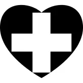 Heart flag of Swiss