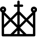 皇冠由线和十字架组成