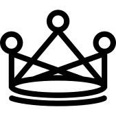 Royal crown variant made of lines and circles