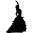 Female flamenco dancer silhouette posture with raised left arm
