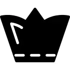 Royal crown of solid tall black design