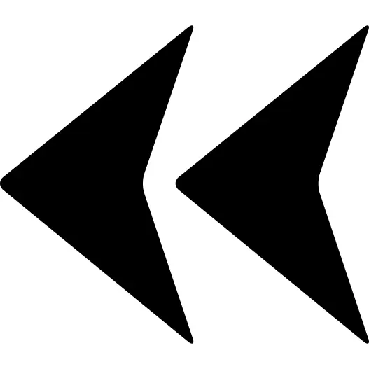 Double left arrows symbol