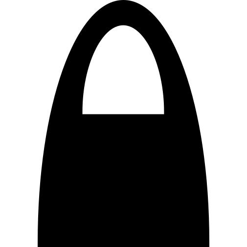 Black shopping bag silhouette of big handle