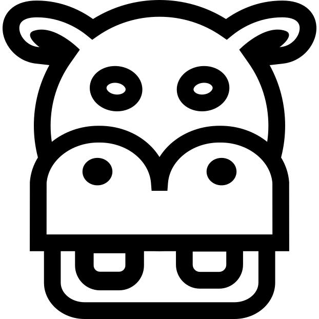 从正面看河马头部轮廓