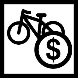 Bikes sale sign in dollars