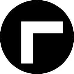 Upper left arrow angle in circular filled button