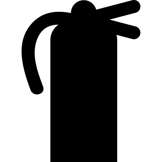 Fire extinguisher black tool shape