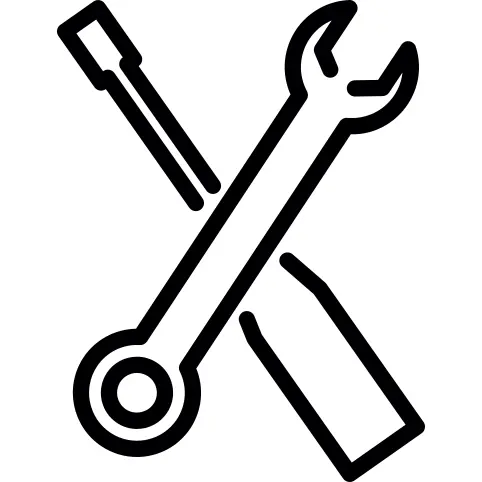 Settingsscrewdriver and wrench