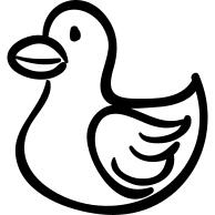 Duck bird hand drawn toy