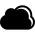 Black cloud weather symbol
