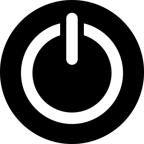 Power circular button symbol