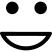 Emoticon square face with a smile