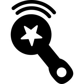 Baby rattle sound with a star design