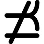 Does not precede or equal mathematical symbol