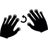Push all fingers to twist left