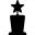 Award star trophy shape