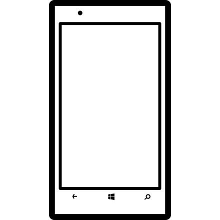 Mobile phone outline of popular model Nokia Lumia 720