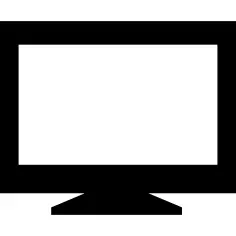 Screen of a monitor in white