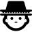 Man face with hat