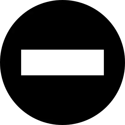 Minus sign in a circle