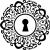 Keyhole ornamented circular shape