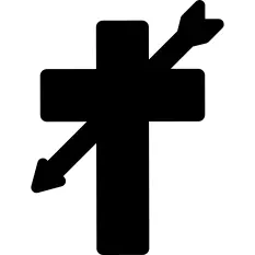 万圣节十字架与箭头