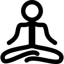 Stick man doing yoga