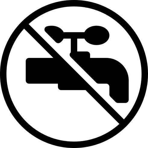No water