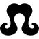 Long hipster moustache
