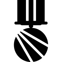 Medal round variant with lines