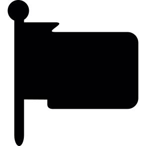 Black folded flag
