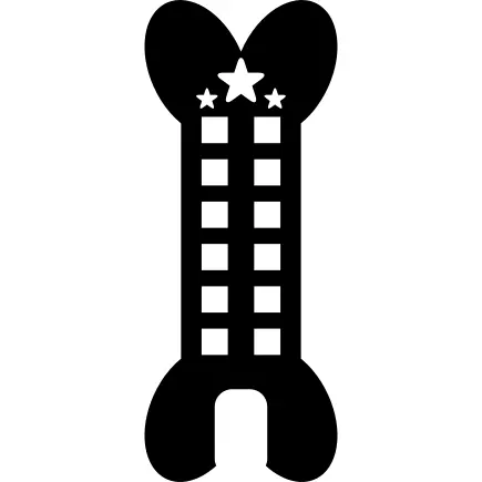 Pets hotel building of vertical bone shape