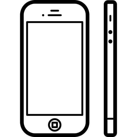 Phone from two view points front and side