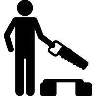 Sawing silhouette
