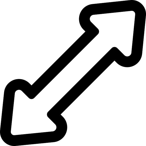 Double arrow outline