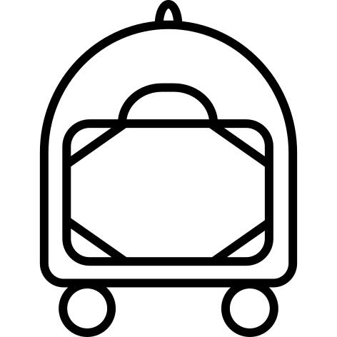 Baggage cart transport outline