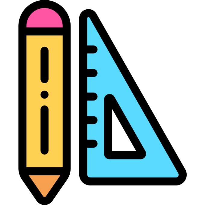 Pencil and ruler