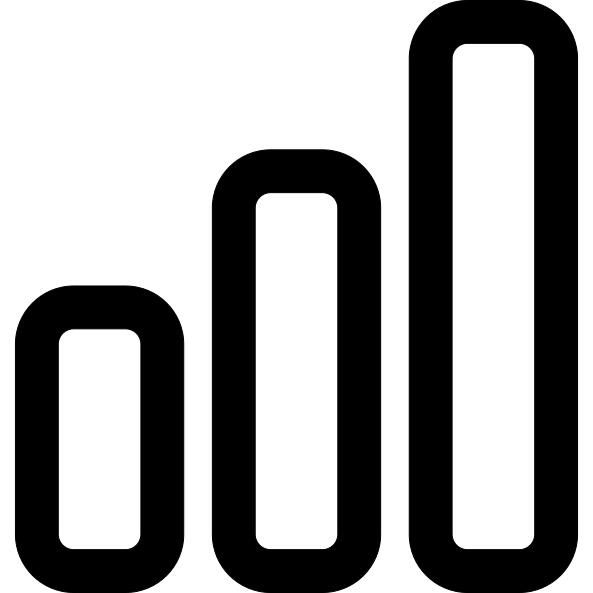 Audio bars graphic outline