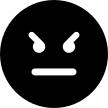 Angry emoticon square face