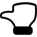 Hand gesture outline with thumb pointing to left