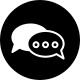 Conversation circular symbol