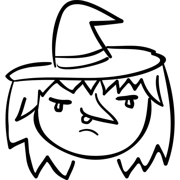 在妇女头的万圣夜巫婆服装