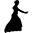 Woman silhouette with dress