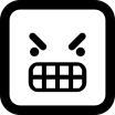 Furious emoticon square face