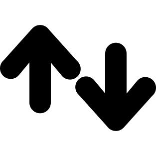 Arrows outline up and down